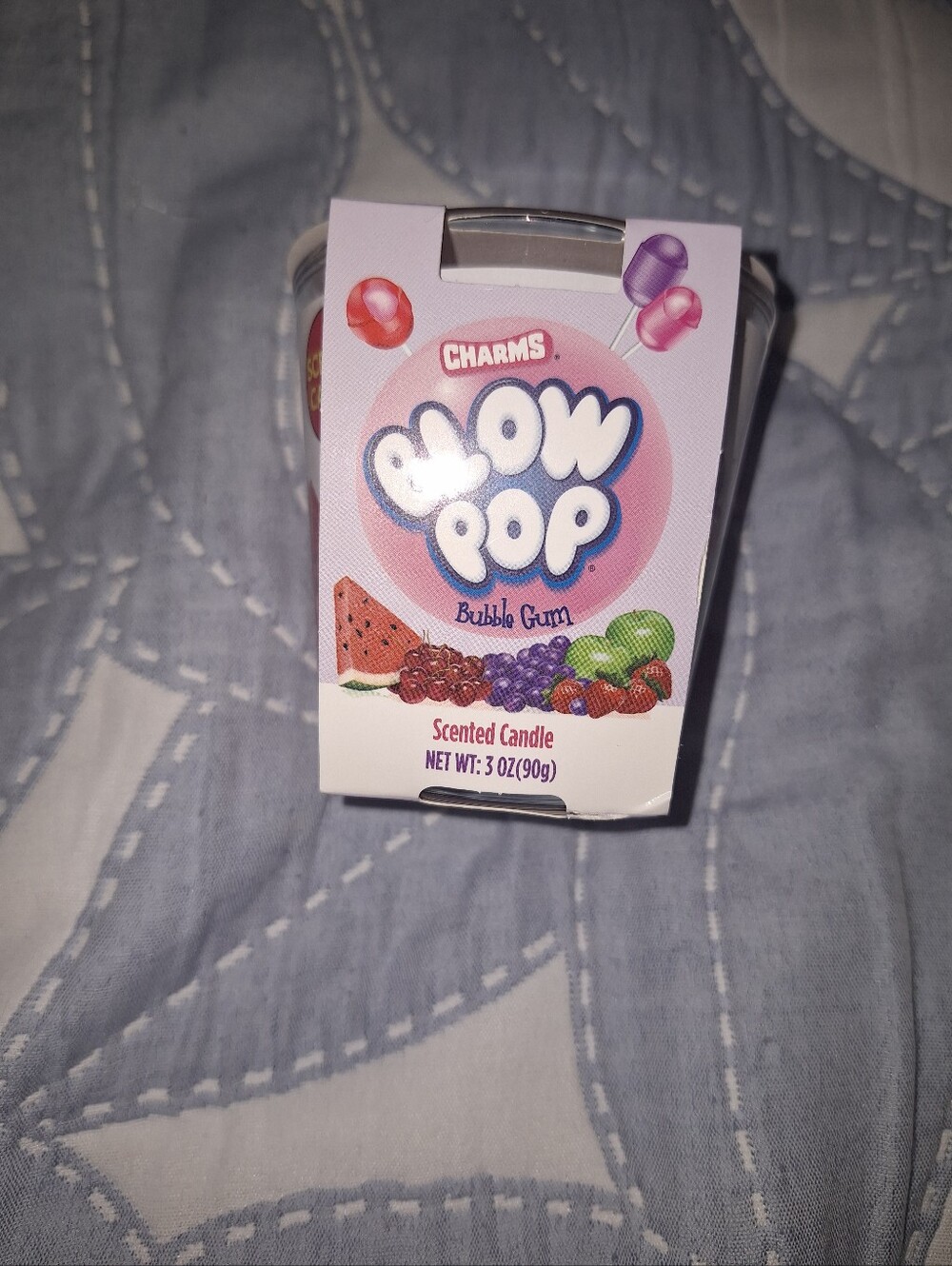 Charms Blow Pop Bubble Gum Scented Candle - Pink